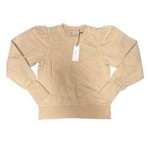 Unsubscribed Puff Sleeve Sweatshirt new‎ with tags washed olive XS